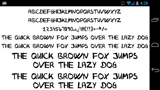 Písma pro FlipFont 50 25 - náhled