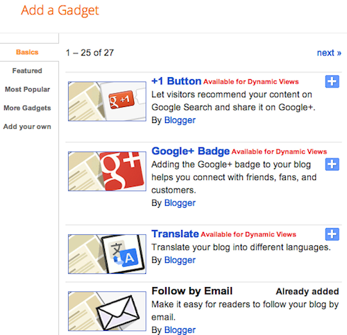 Most views перевод. Google Blogger. Popular adds. The button is own.