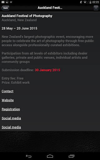 Photography Festival Finder
