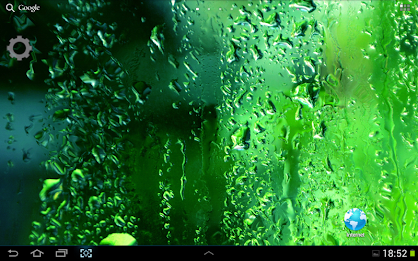 Green Rain Droplets LWP poster 2