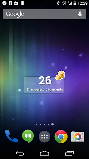 Widget PayDay Dia do pagamento