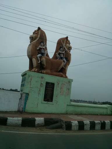 Twin Lions Statue