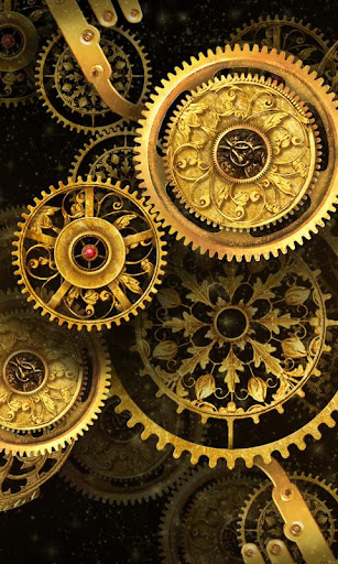 Gold Clock Live Wallpaper HD