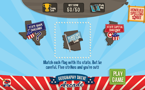 Android application Geography Drive Arcade screenshort