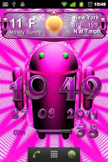 beautiful weather widget pink