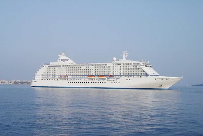 Regant's luxury liner, Seven Seas Voyager begins her journey. With 447 international crew members attending to no more than 700 guests, you'll receive personal service throughout.