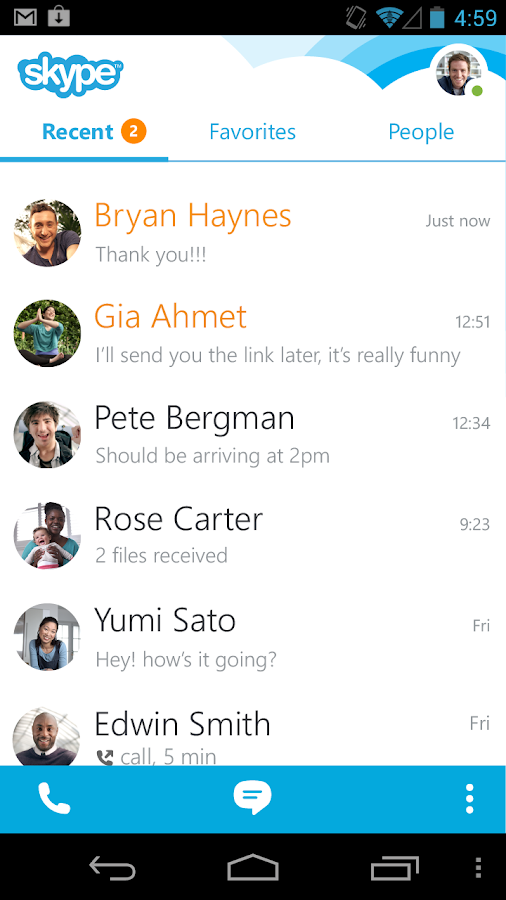 Skype - free IM & video calls - screenshot