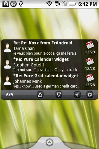 Pure messenger widget Screen 2