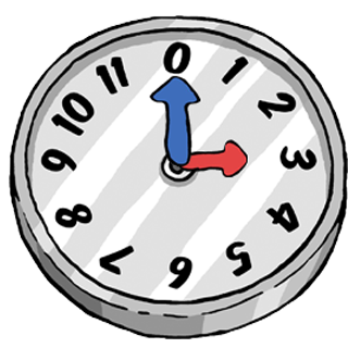 Cartoonish Analog Clock Widget