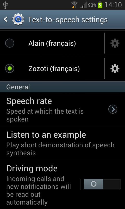 Zozoti voice (French) Screen 3