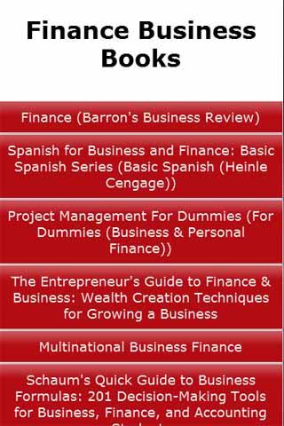 Finance Business Books