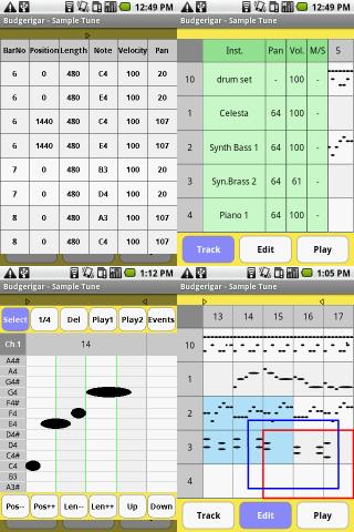 Budgerigar - Midi Sequencer Screen 2