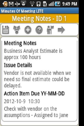Minutes Of Meeting PRO Screen 3