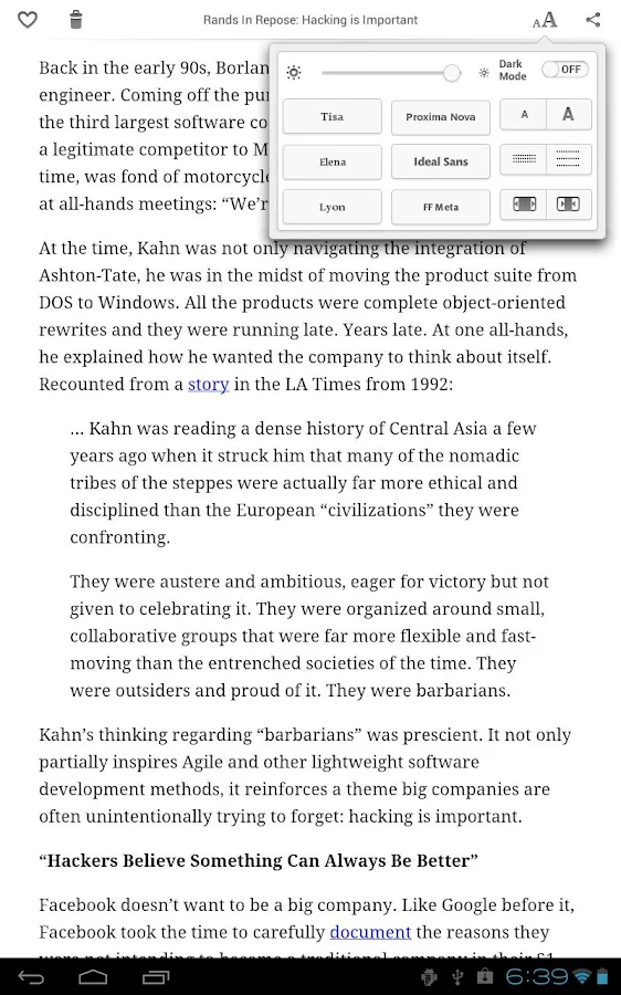 Instapaper - screenshot