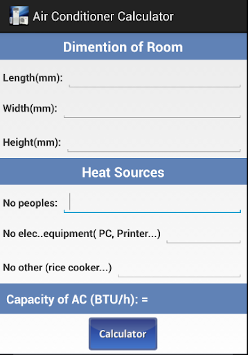 Air Conditioner Calculator