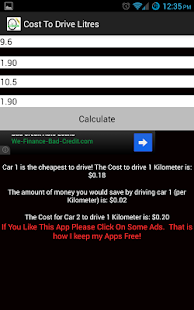 Download Cost to Drive Litres / 100 Km APK for PC