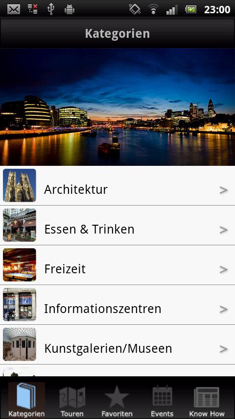 Android application London Travel Guide screenshort