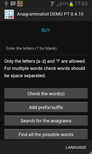 【免費解謎App】Anagrammatist DEMO PT-APP點子