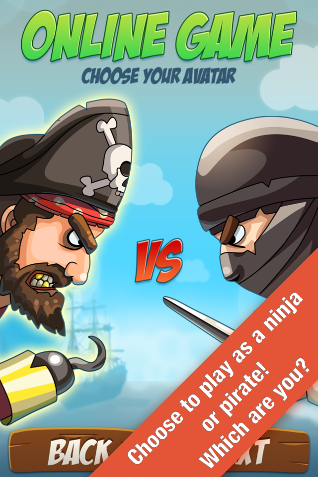 Pirates VS Ninjas: Two player Screen 2