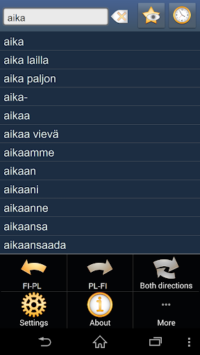 Finnish Polish dictionary