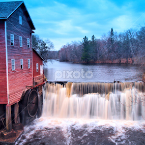 Dells Mill Falls by Becky McGuire - Landscapes Waterscapes