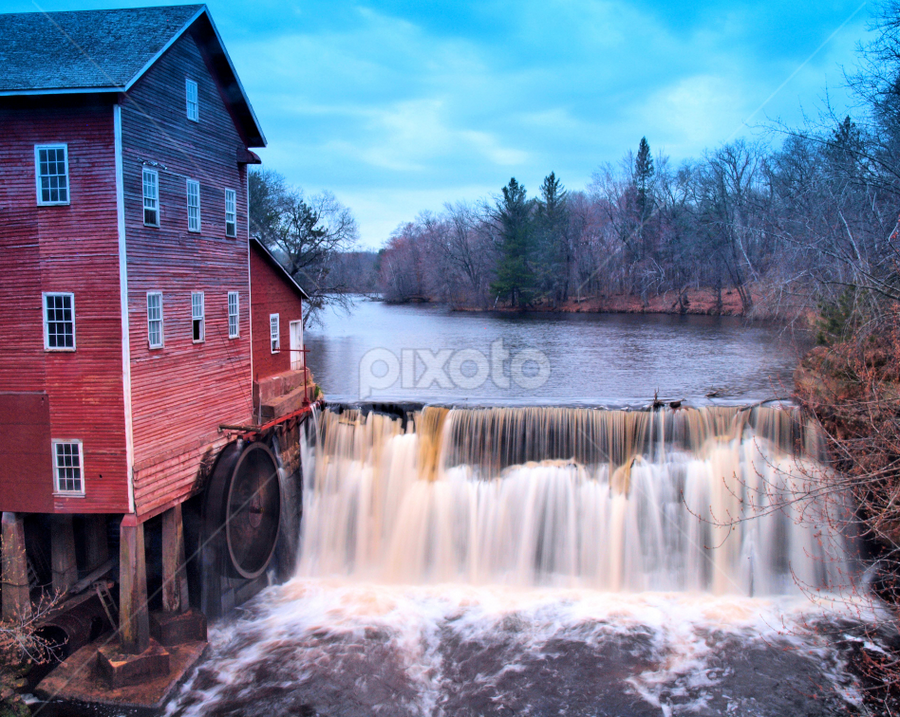 Dells Mill Falls by Becky McGuire - Landscapes Waterscapes