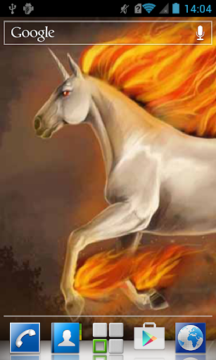 Horse with fiery mane LWP