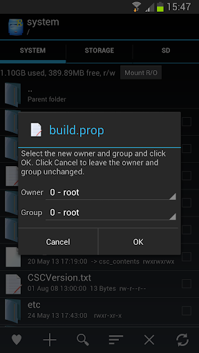 Root Explorer Screen shot 5