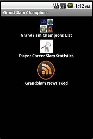 Android application Grand Slam Champions screenshort