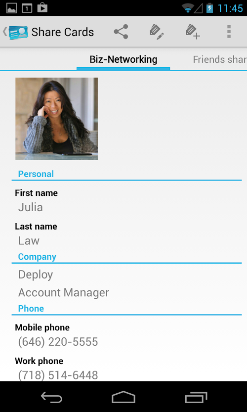 Android application Share My Contact Unlocker screenshort