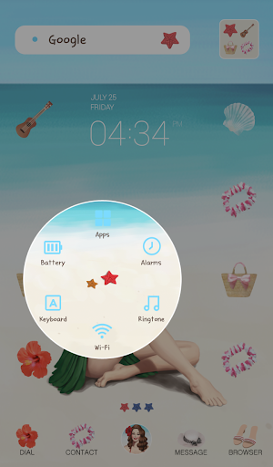 【免費個人化App】핀업걸(하와이안) 도돌런처 테마-APP點子