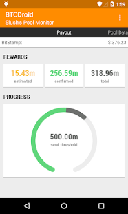 BTCDroid Slushs Pool Monitor Screen 2