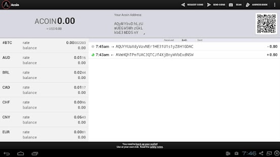 Acoin Wallet Screenshots 0