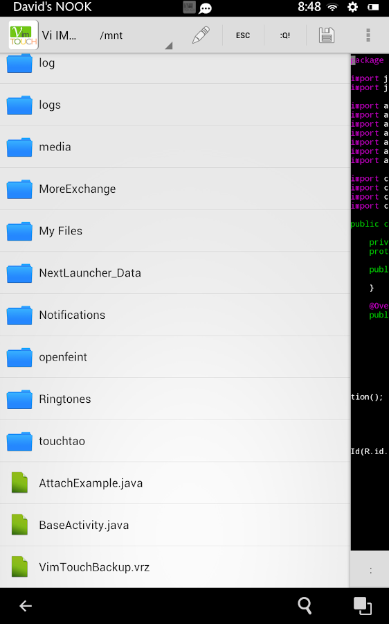   Vim Touch- スクリーンショット 