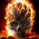 Skull In Flame Live Wallpaper