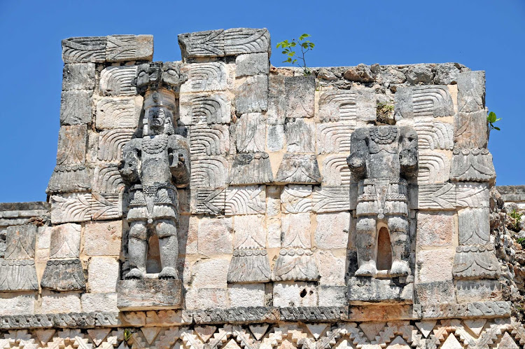 The Warriors at Chichen Itza, a day trip from Cancun, Mexico.