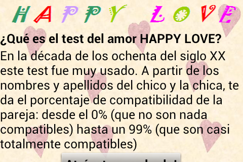 Test del amor HAPPY LOVE