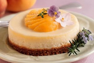 Cr&amp;#232;me Fra&amp;#238;che Cheesecakes with Freestone Peaches