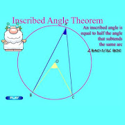 Inscribed angle in the Circle  Icon