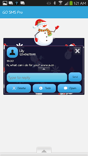 【免費個人化App】GO SMS - Snowman-APP點子