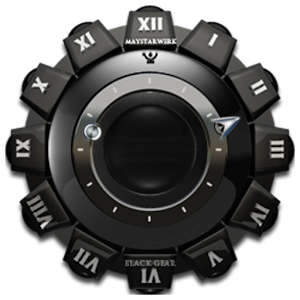 Clock Widget Black Gear.apk 2.50