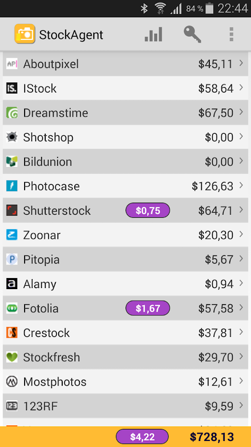 Android application StockAgent Premium screenshort