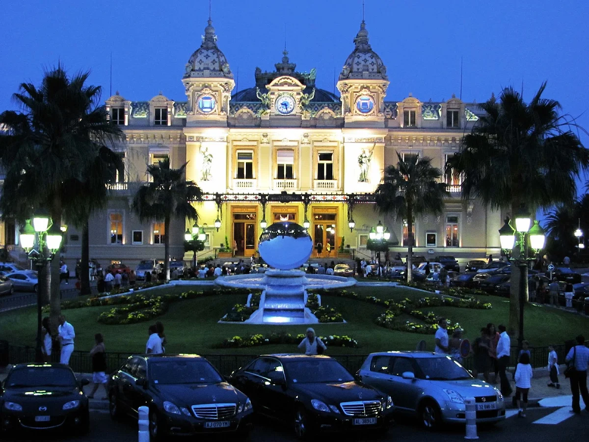 Grand-Casino-Monte-Carlo-at-night - The rich and wannabe-rich come out to play at Europe's most famous casino in Monte Carlo.