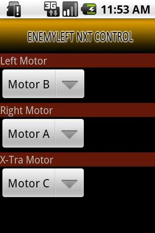   NXT Bluetooth Remote Control- screenshot  