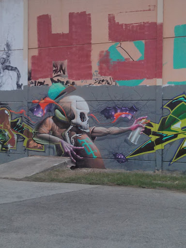 Calavera Con Spray Grafitti