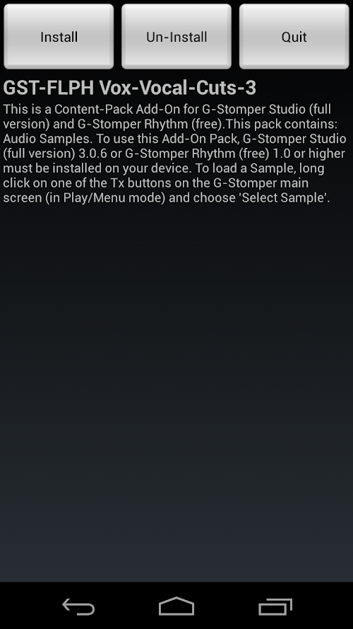 Android application GST-FLPH Vox-Vocal-Cuts-3 screenshort