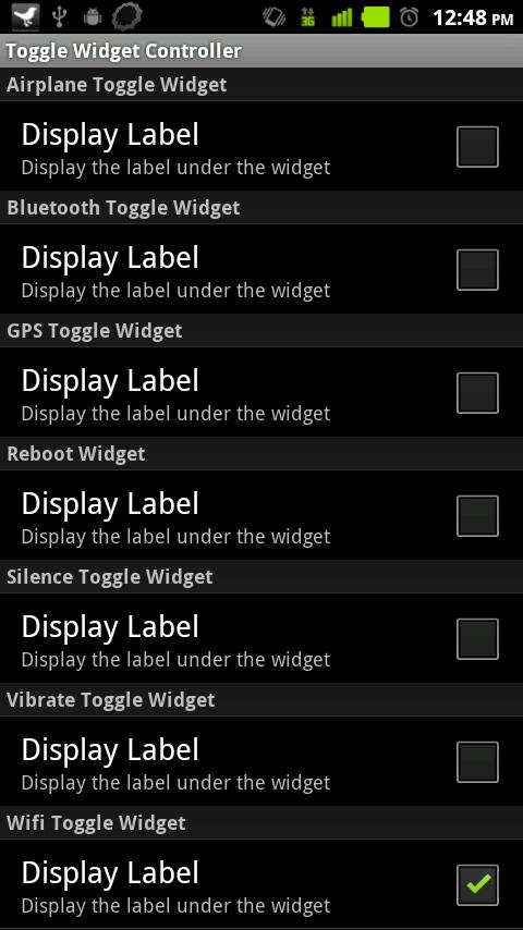 Widget Wifi Bluetooth Gps