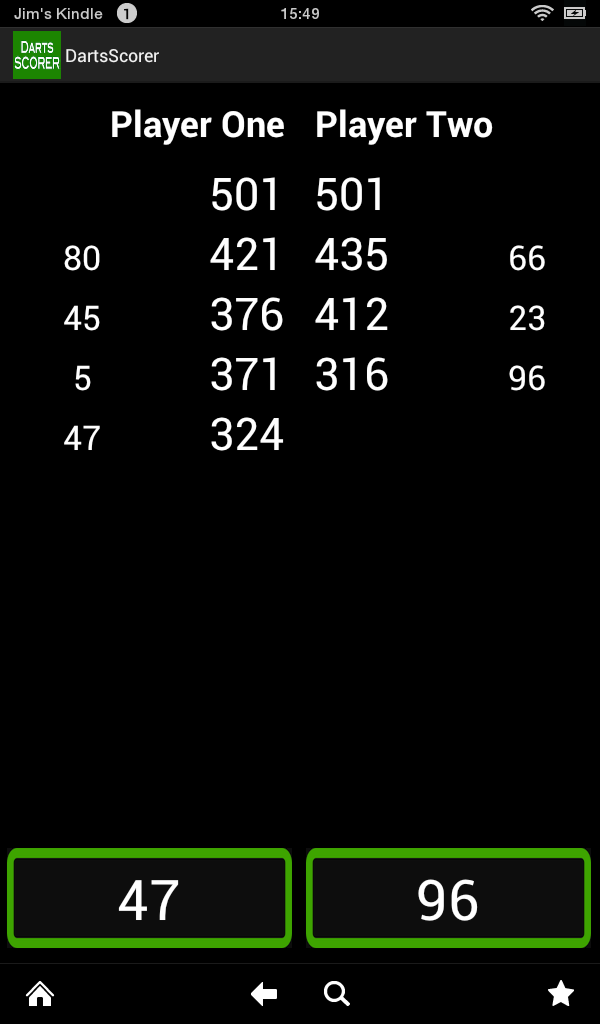Darts Scorer Screen 1