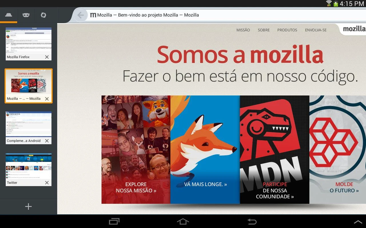 Firefox navegador web - screenshot