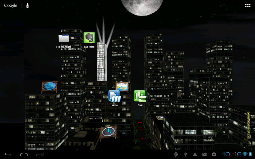 3D City Sky Line Screen 2